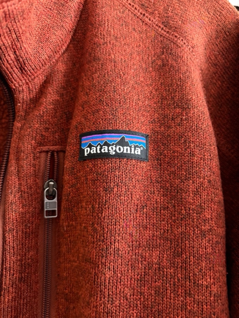 Patagonia Burnt Orange Full-Zip Fleece Jacket - Picture 3 of 8